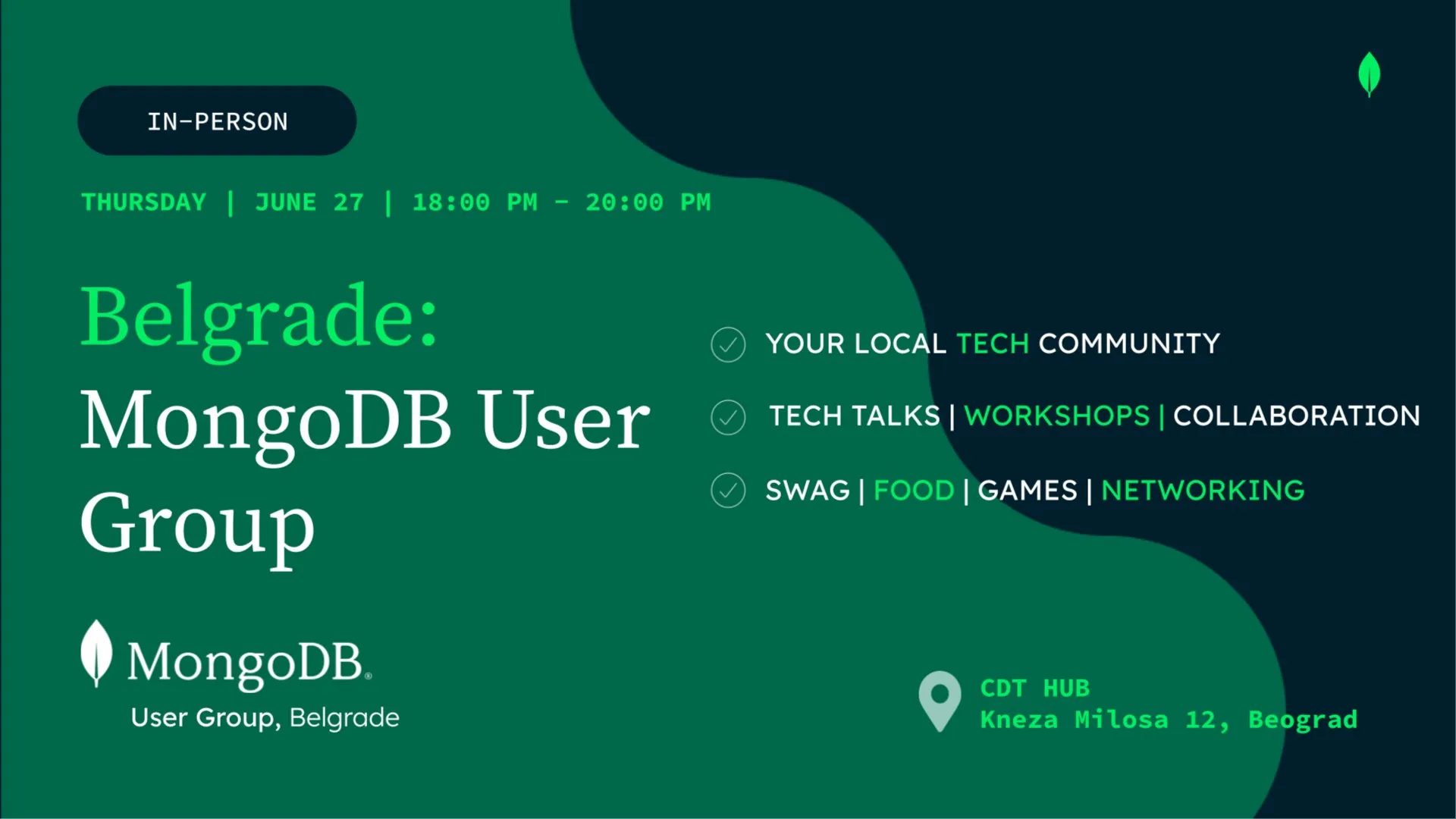 Belgrade MUG #1: Introduction to MongoDB and MongoDB Atlas